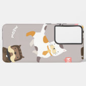 Kat patroon samsung galaxy hoesje (Linkerkant)