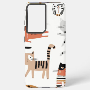 Kat patroon samsung galaxy hoesje