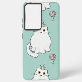 Kat patroon samsung galaxy hoesje (Achterkant)