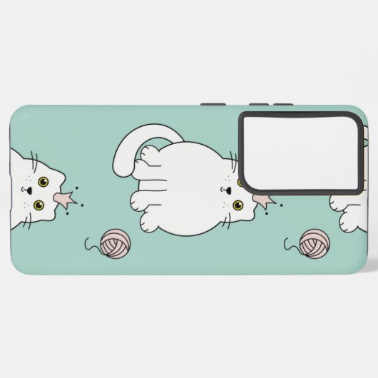 Kat patroon samsung galaxy hoesje (Linkerkant)