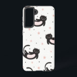 Kat patroon samsung galaxy hoesje<br><div class="desc">Voor echte liefhebbers van katten</div>