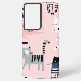 Kat patroon samsung galaxy hoesje