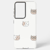 Kat patroon samsung galaxy hoesje (Achterkant)