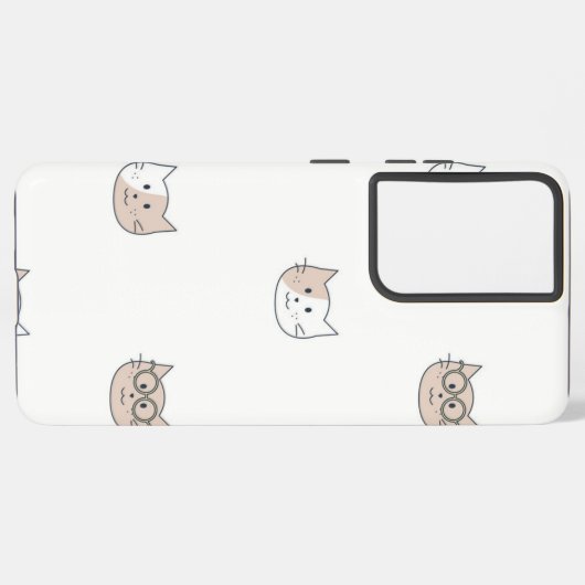 Kat patroon samsung galaxy hoesje (Linkerkant)