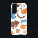 Kat patroon samsung galaxy hoesje<br><div class="desc">Voor echte liefhebbers van katten</div>