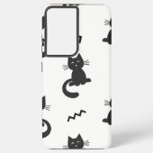 Kat patroon samsung galaxy hoesje (Achterkant)