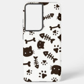 Kat patroon samsung galaxy hoesje (Achterkant)