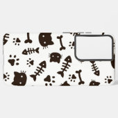 Kat patroon samsung galaxy hoesje (Linkerkant)