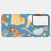 Kat patroon samsung galaxy hoesje (Linkerkant)