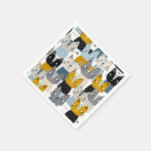 Kat patroon servet (Hoek)