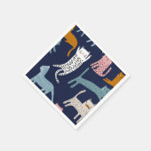 Kat patroon servet (Hoek)