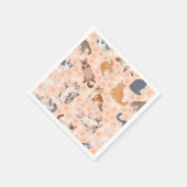 Kat patroon servet (Hoek)