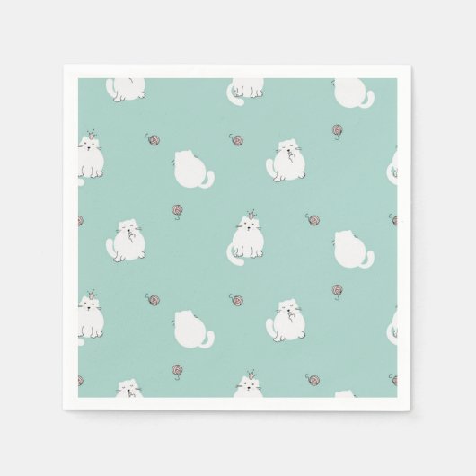 Kat patroon servet (Voorkant)