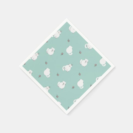 Kat patroon servet (Hoek)