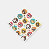 Kat patroon servet (Hoek)