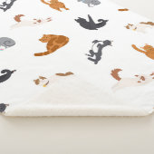 Kat patroon sherpa deken (3/4)