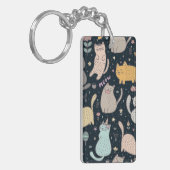 Kat patroon sleutelhanger (Voorkant Links)