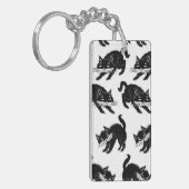 Kat patroon sleutelhanger (Voorkant Links)