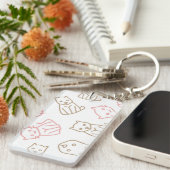 Kat patroon sleutelhanger (Voorkant Rechts)
