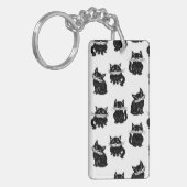 Kat patroon sleutelhanger (Voorkant Links)