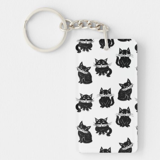 Kat patroon sleutelhanger (Voorkant)