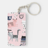Kat patroon sleutelhanger (achterkant)
