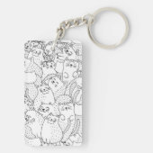 Kat patroon sleutelhanger (achterkant)