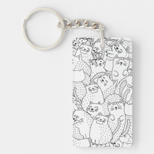 Kat patroon sleutelhanger (Voorkant)