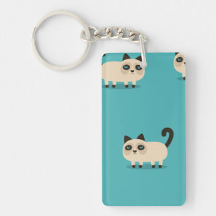 Kat patroon sleutelhanger