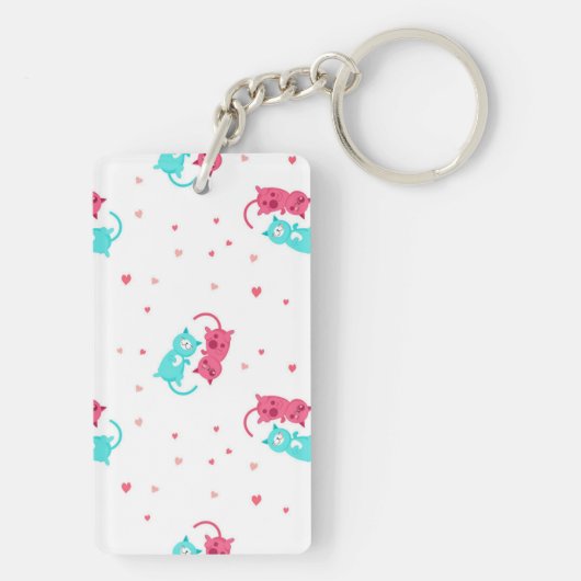 Kat patroon sleutelhanger (achterkant)