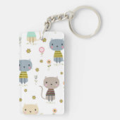 Kat patroon sleutelhanger (achterkant)