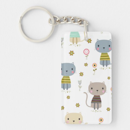 Kat patroon sleutelhanger (Voorkant)