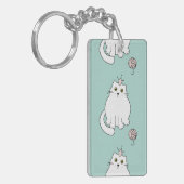 Kat patroon sleutelhanger (Voorkant Links)