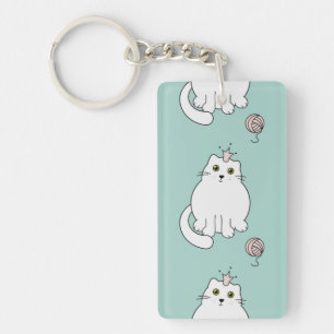 Kat patroon sleutelhanger