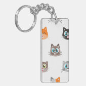 Kat patroon sleutelhanger (Voorkant Links)