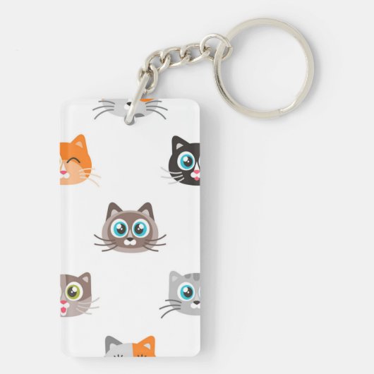 Kat patroon sleutelhanger (achterkant)