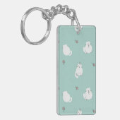 Kat patroon sleutelhanger (Voorkant Links)