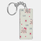 Kat patroon sleutelhanger (Voorkant Links)