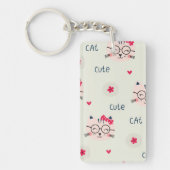 Kat patroon sleutelhanger (Voorkant)