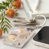 Kat patroon sleutelhanger (Voorkant Rechts)