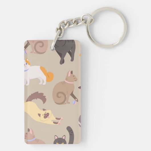 Kat patroon sleutelhanger (achterkant)