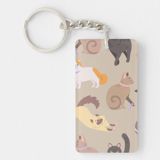 Kat patroon sleutelhanger (Voorkant)