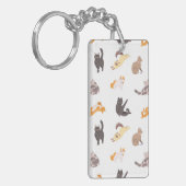 Kat patroon sleutelhanger (Voorkant Links)