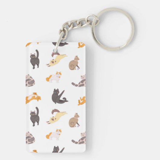 Kat patroon sleutelhanger (achterkant)