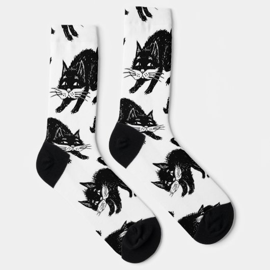 Kat patroon sokken (Rechts)