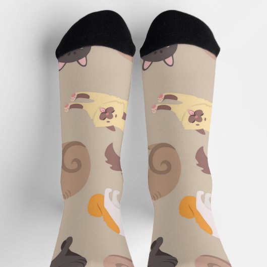 Kat patroon sokken (Top)