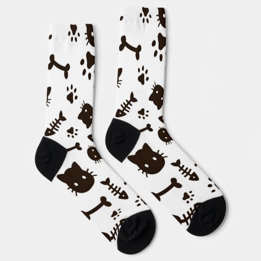Kat patroon sokken (Rechts)
