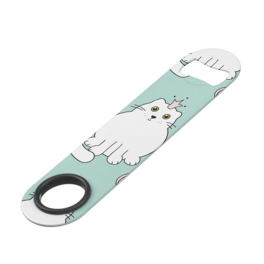 Kat patroon speed flessenopener (Achterkant Gekanteld)