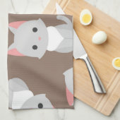 Kat patroon theedoek (Quarter Fold)