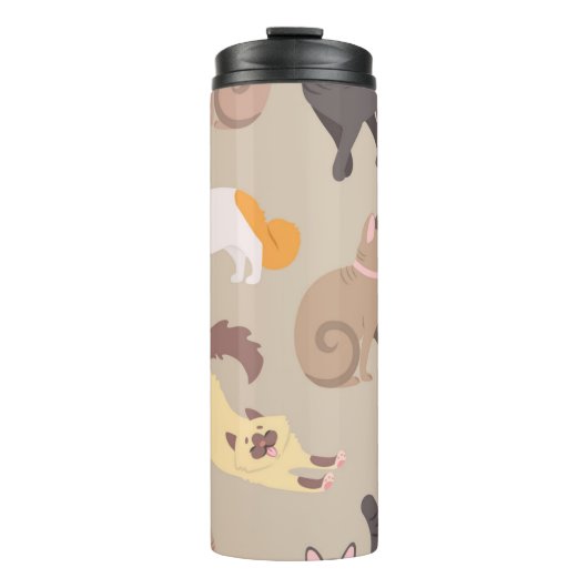 Kat patroon thermosbeker (Voorkant)